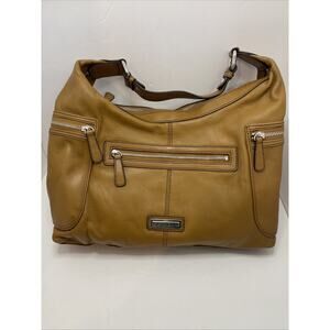 VTG Etienne Aigner Classic Brown Leather Shoulder Bag Hobo Purse Handbag